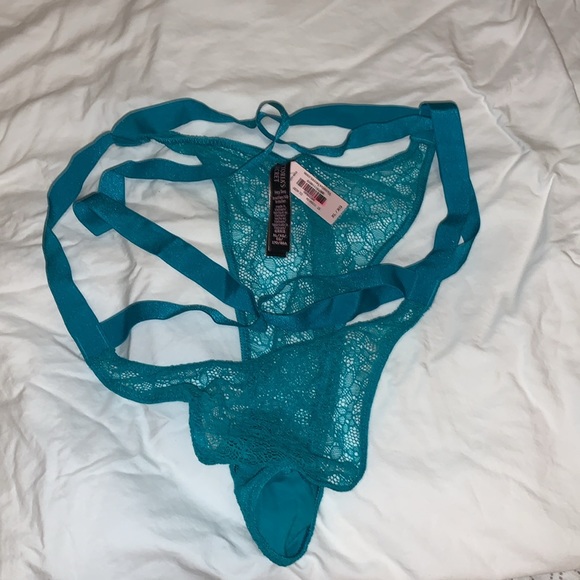 Beautiful Lace Thong in Turquoise from Victoria’s Secret - Picture 3 of 4